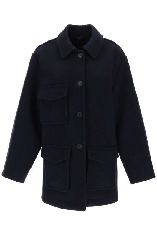 Toteme Toteme single-breasted midi peacoat