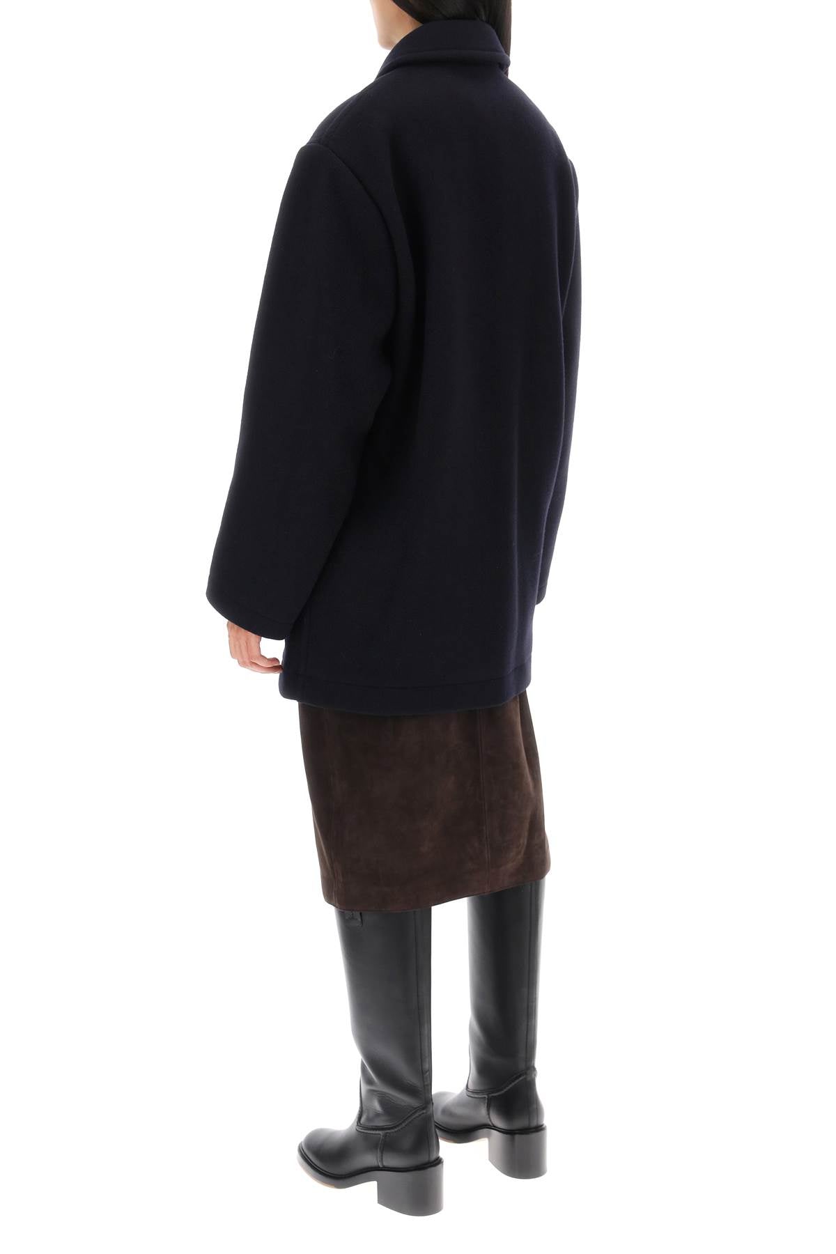 Toteme Toteme single-breasted midi peacoat