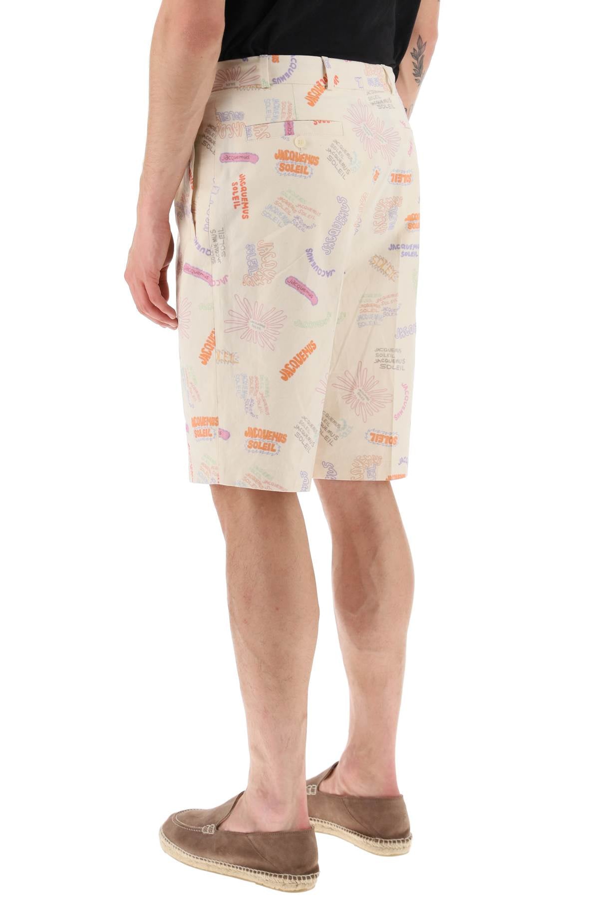 Jacquemus Jacquemus all-over logo lettering shorts