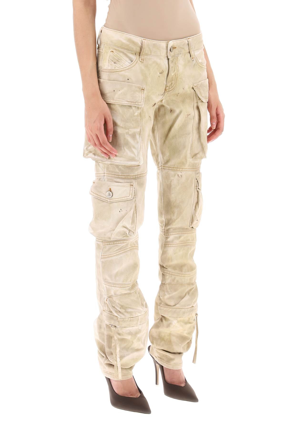 The Attico The attico 'essie' cargo pants with marble effect