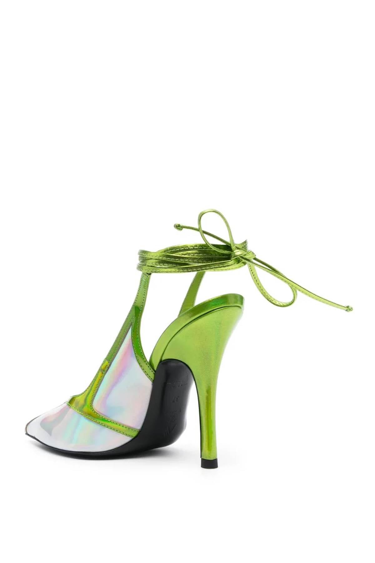 The Attico The attico 'venus chrome' slingback pumps