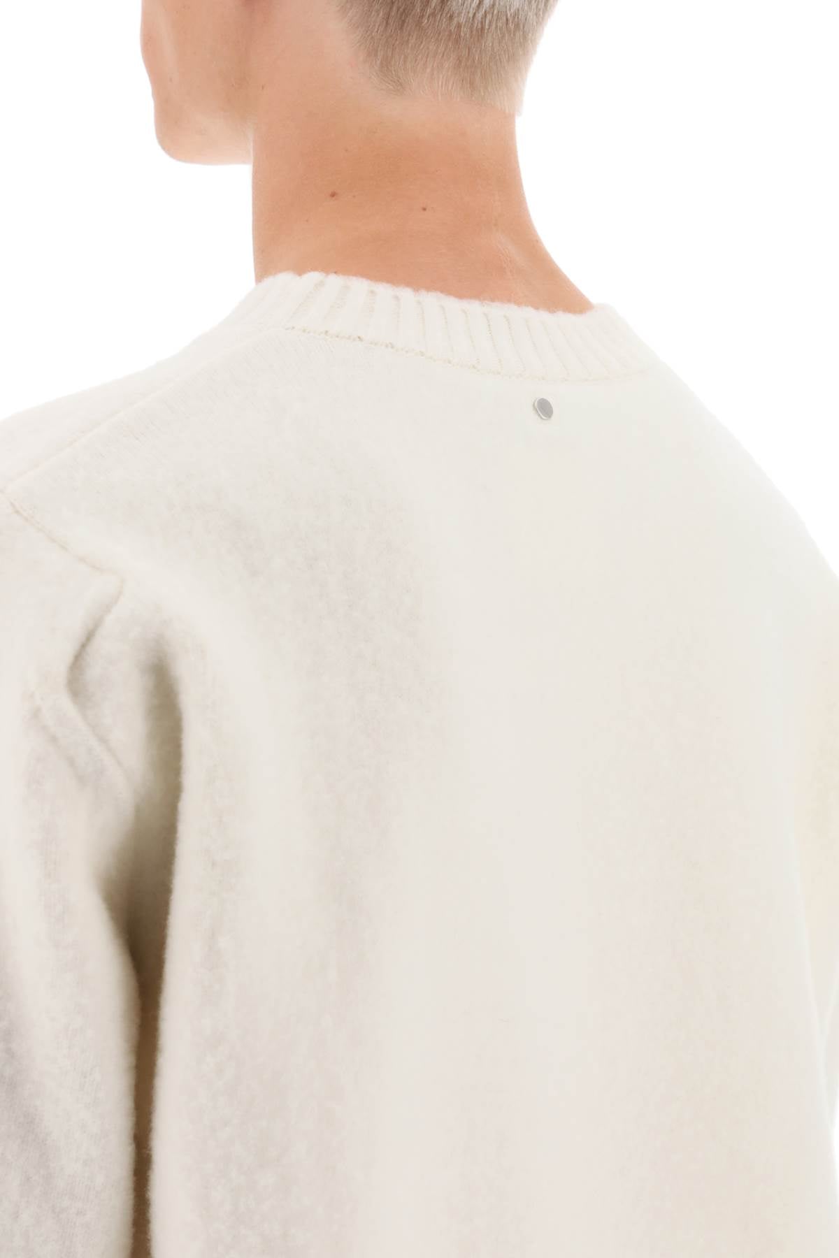 Oamc wool sweater with jacquard logo