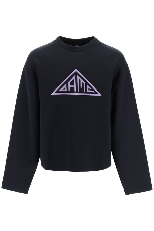 Oamc Oamc crew neck sweatshirt in scuba-effect jersey