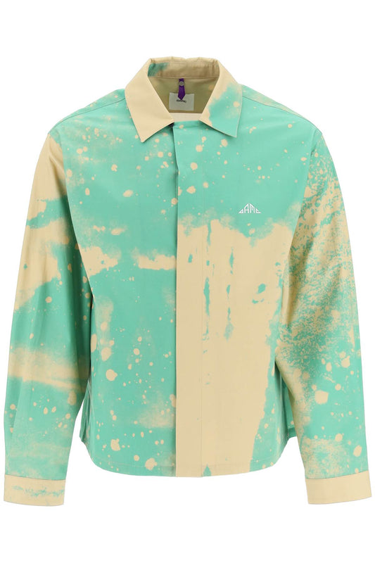 Oamc Oamc system smudge shirt with silk patch