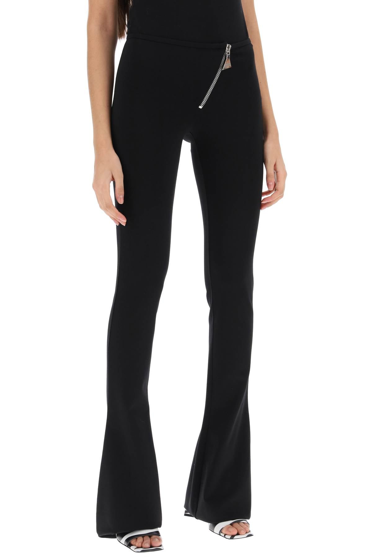 The Attico The attico bootcut pants with slanted zipper