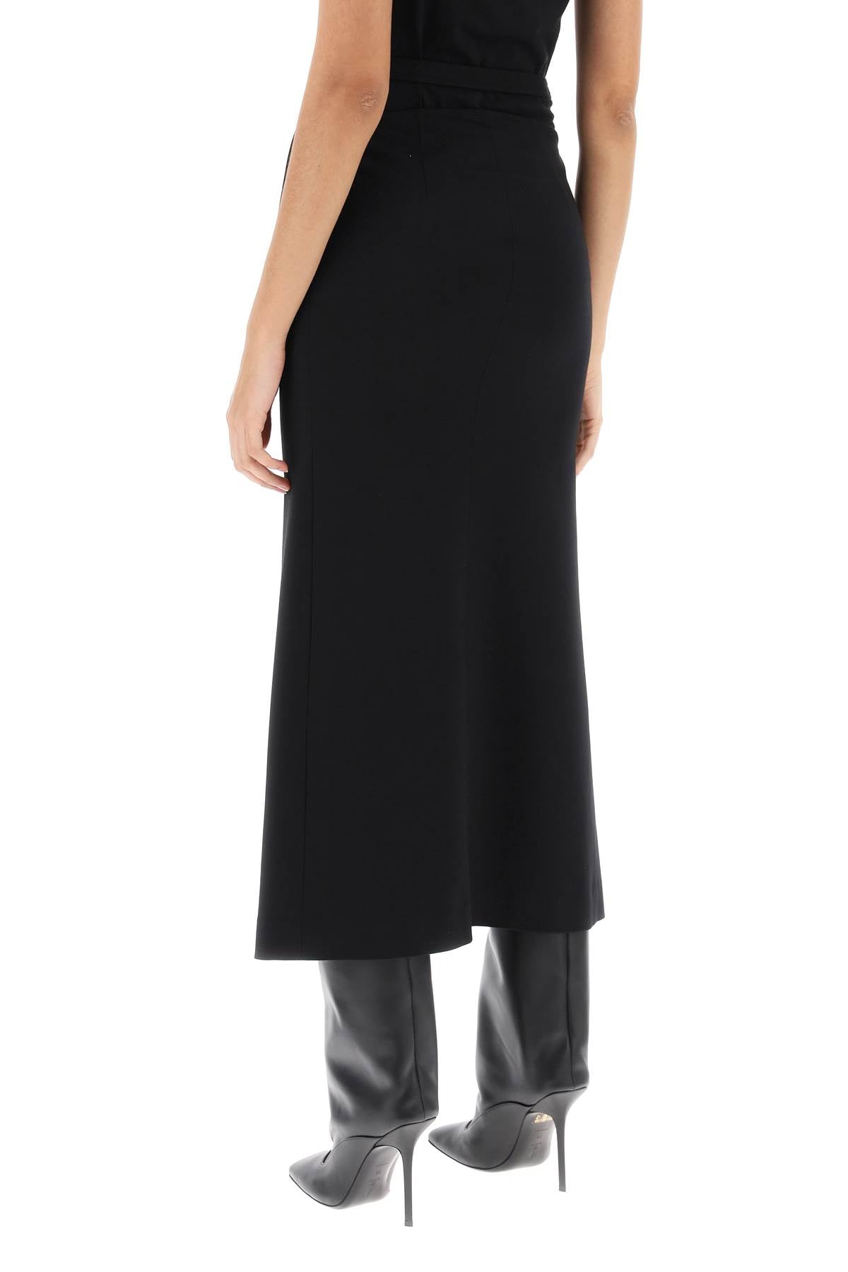 The Attico The attico midi skirt with cut-out waist