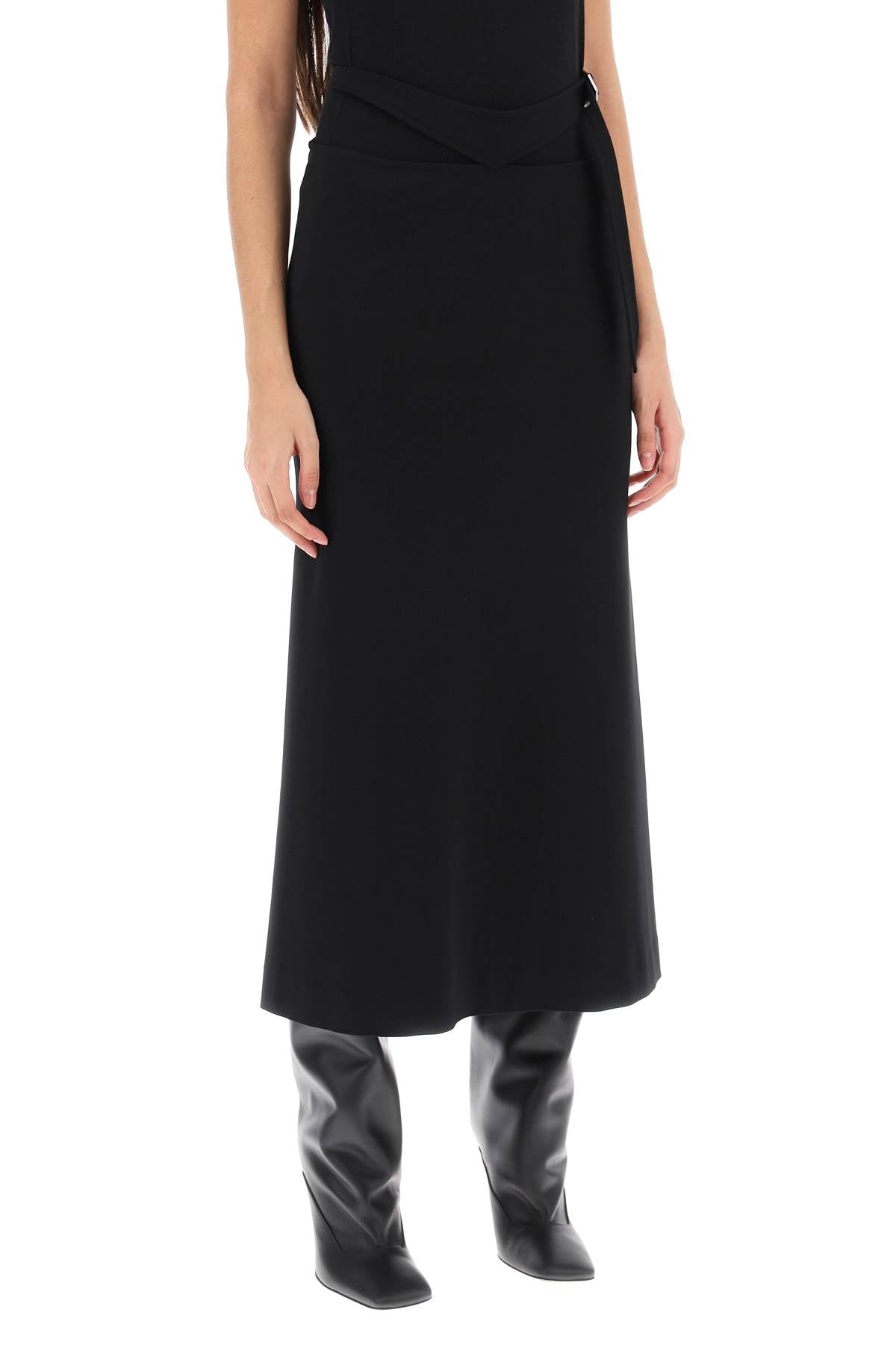 The Attico The attico midi skirt with cut-out waist