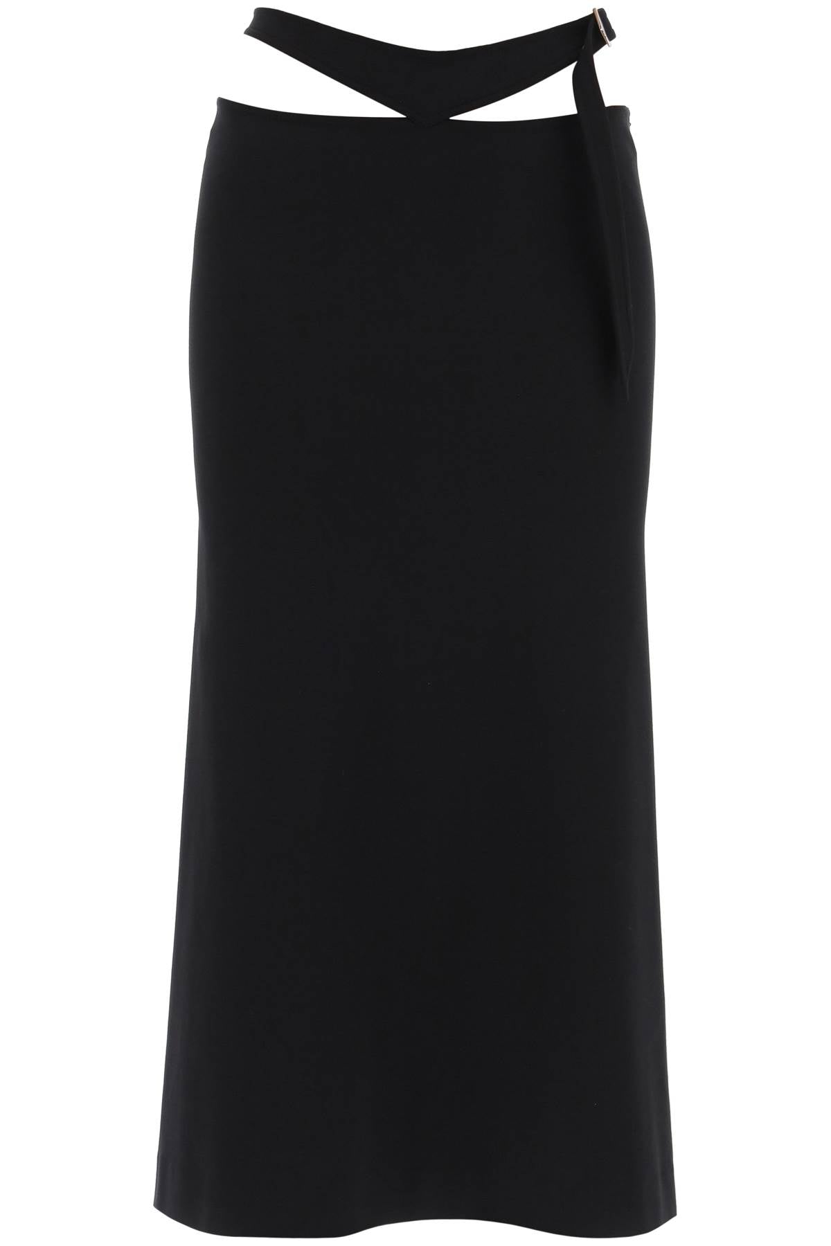 The Attico The attico midi skirt with cut-out waist