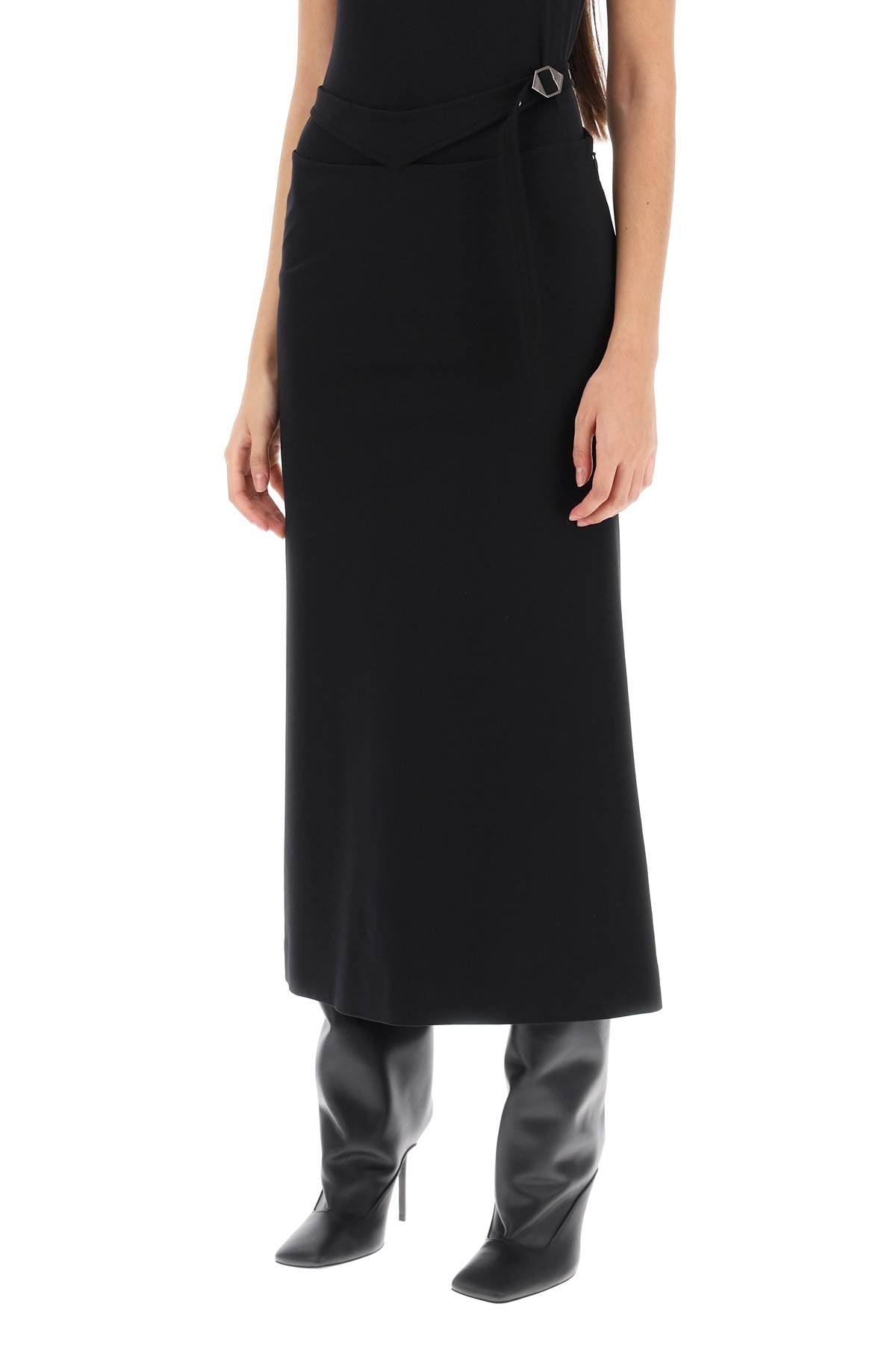 The Attico The attico midi skirt with cut-out waist