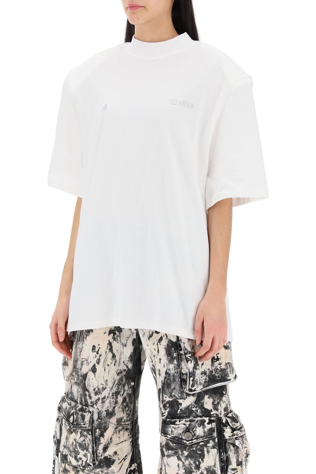 The Attico The attico kilie oversized t-shirt with padded shoulders