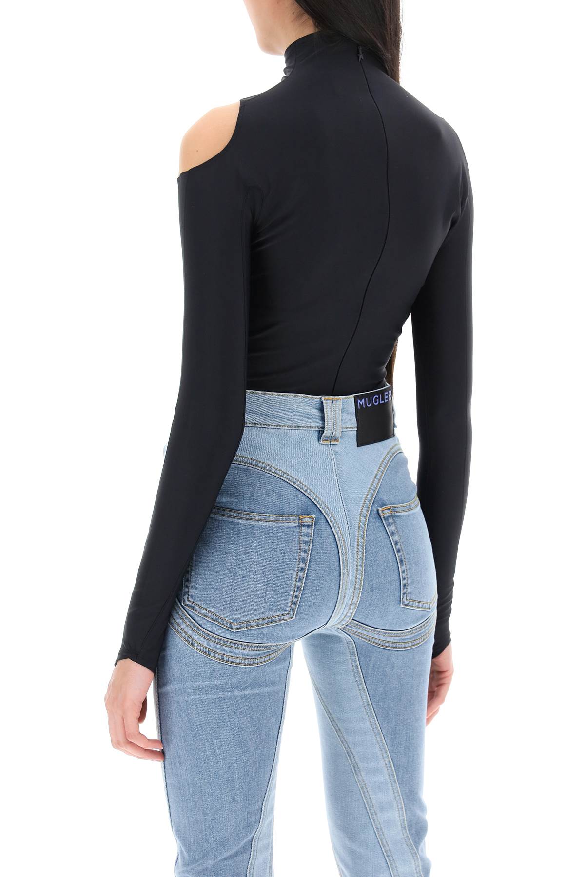 Mugler Mugler long sleeve illusion bodysuit