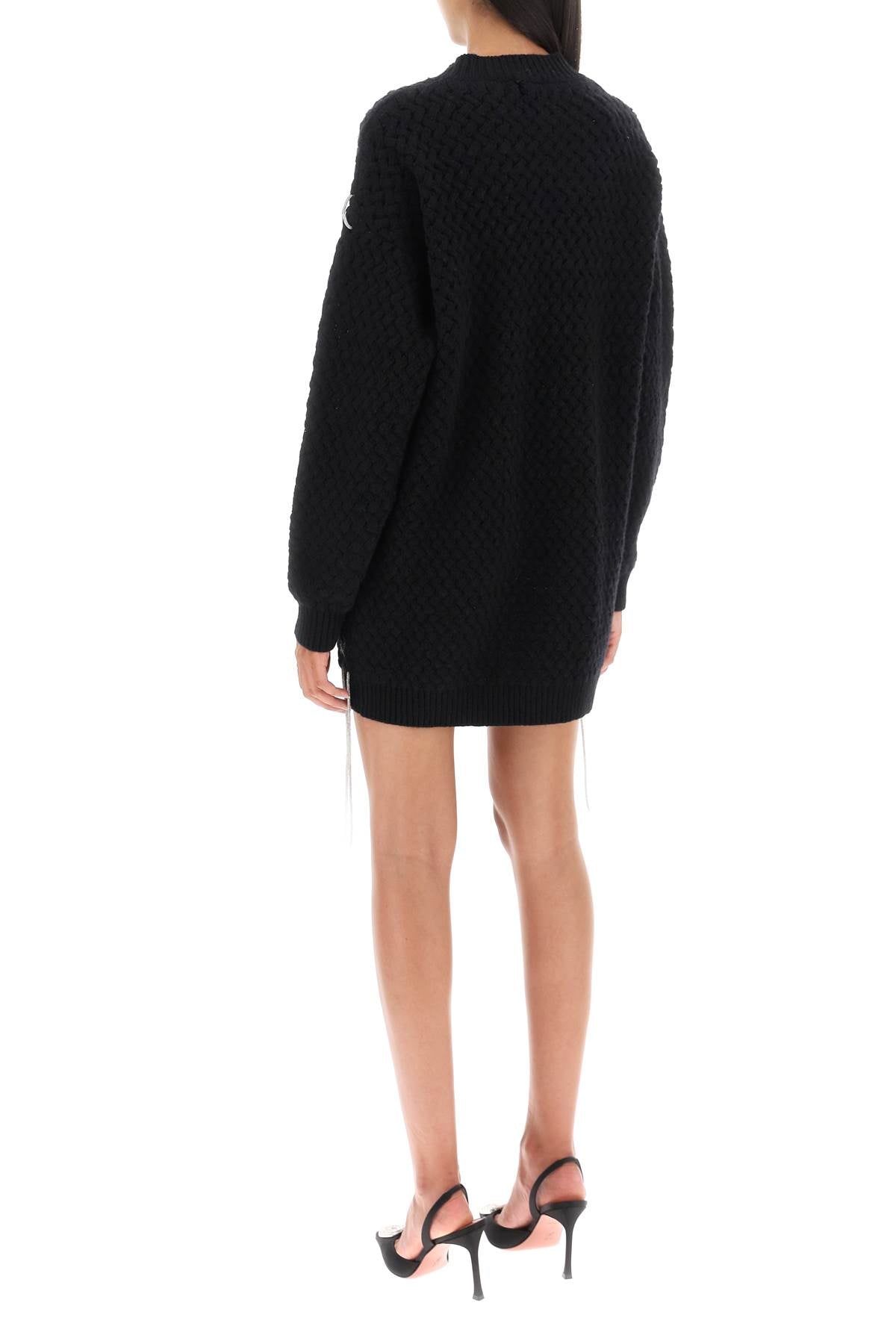 Giuseppe Di Morabito Giuseppe di morabito knitted mini dress with rhinestone-studded tubular