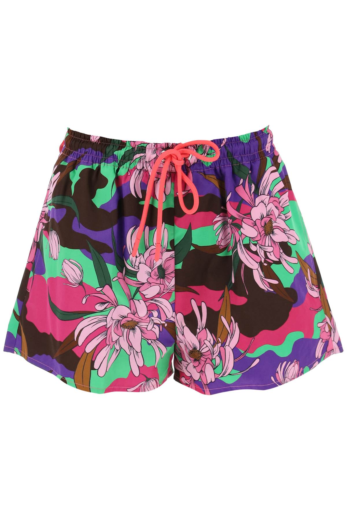 Moncler Moncler basic poplin shorts with floral motif