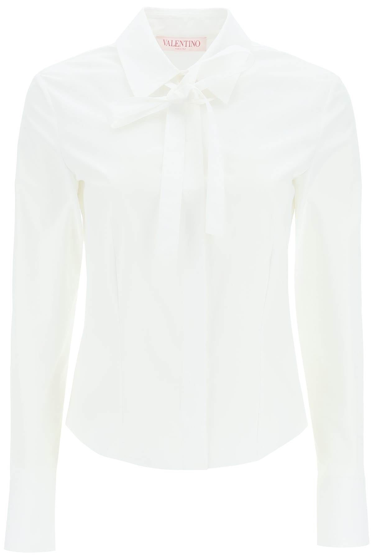 Valentino Valentino poplin shirt with lavalliére tie