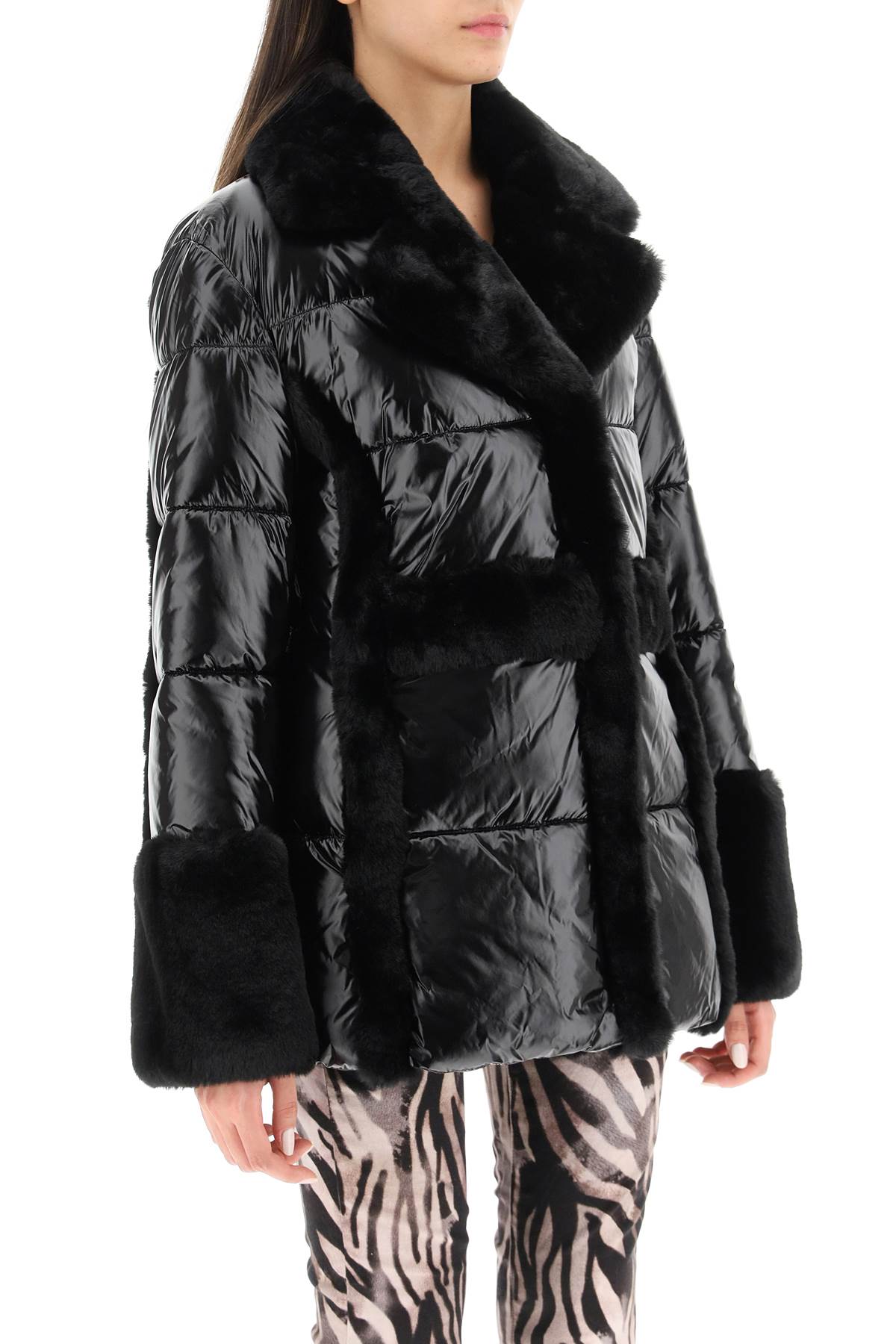 Marciano By Guess Marciano by guess puffer jacket with faux fur details