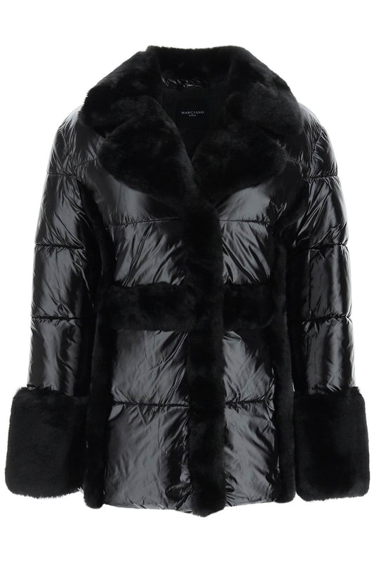 Marciano By Guess Marciano by guess puffer jacket with faux fur details