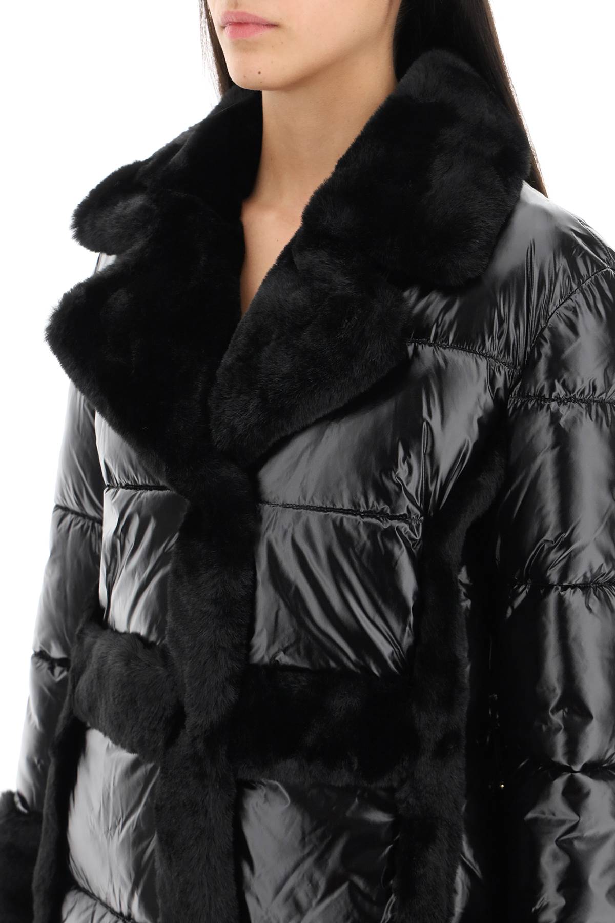 Marciano By Guess Marciano by guess puffer jacket with faux fur details