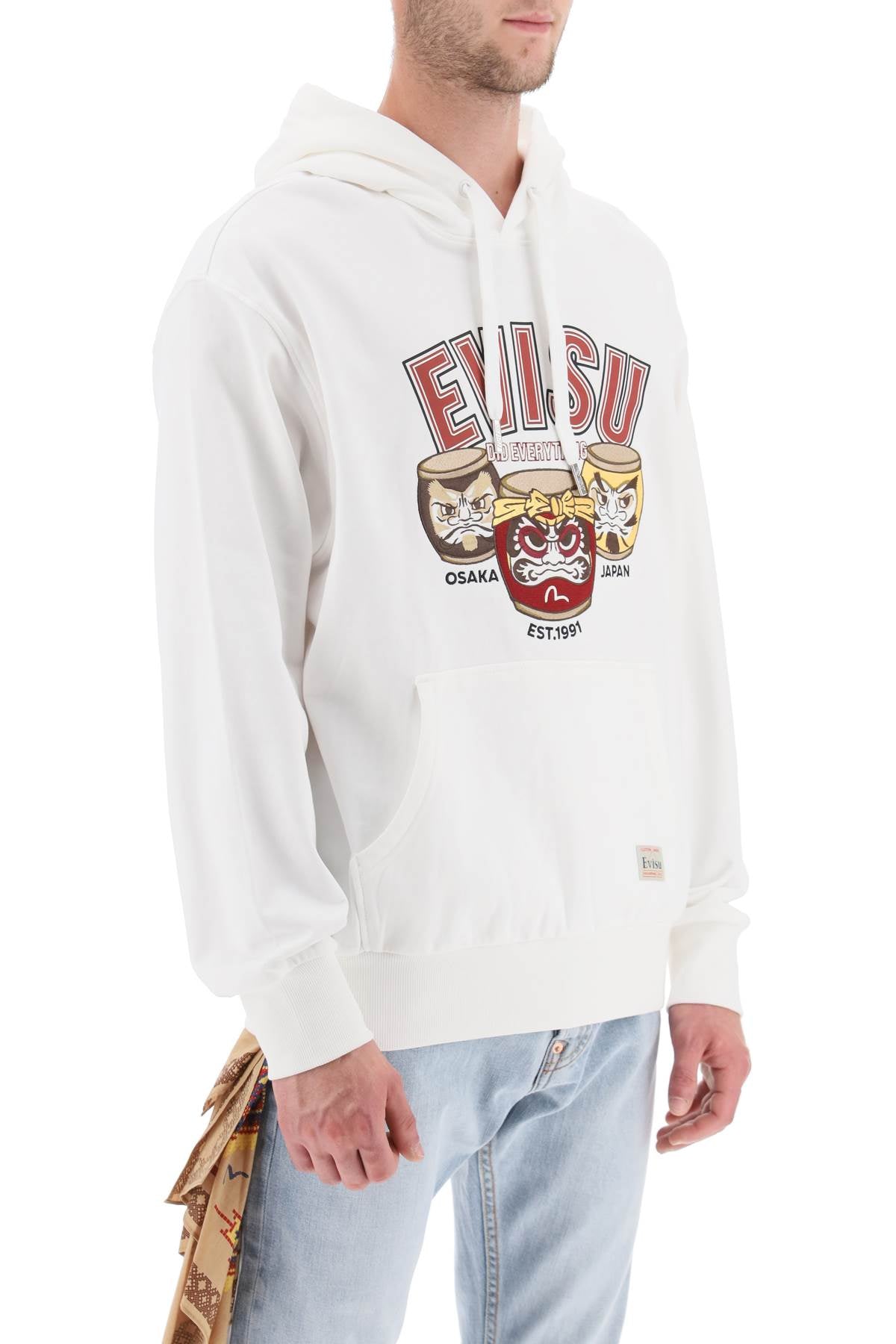 Evisu Evisu hoodie with embroidery and print