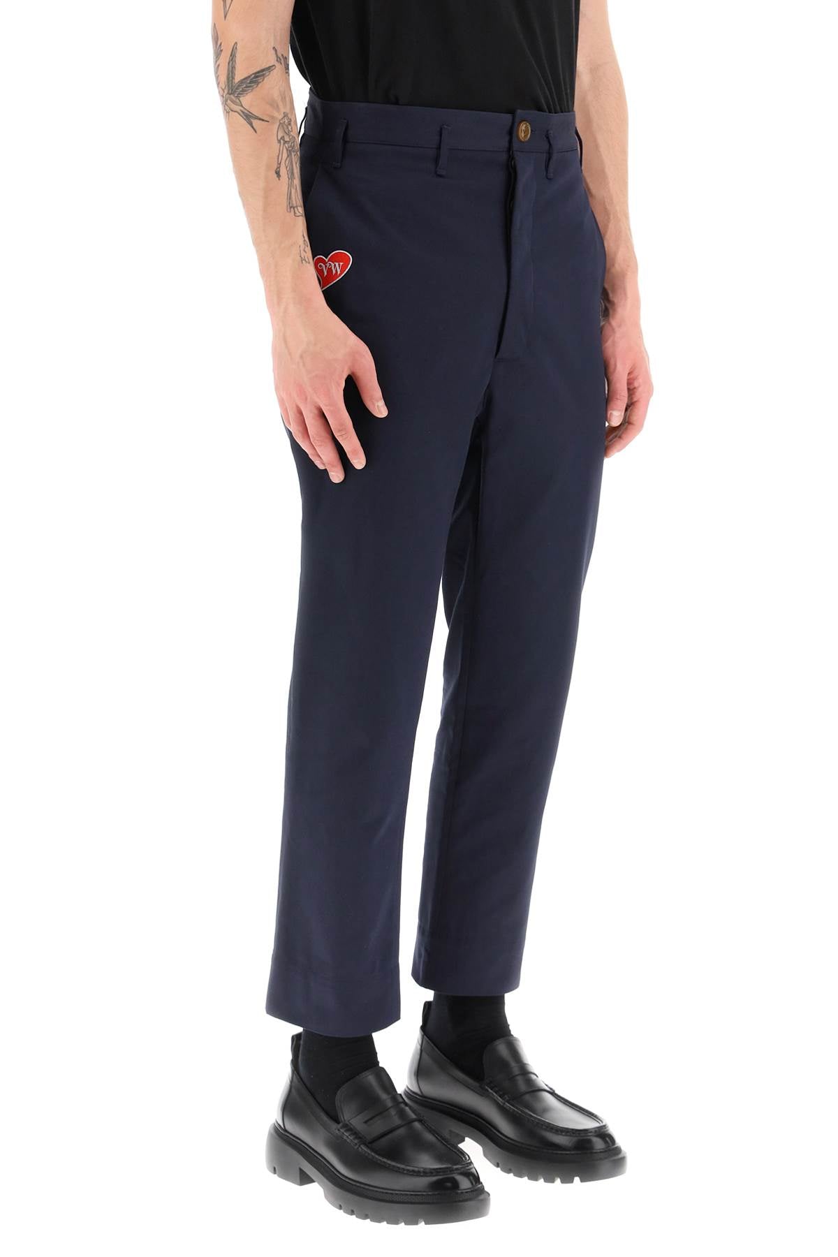 Vivienne Westwood Vivienne westwood cropped cruise pants featuring embroidered heart-shaped logo