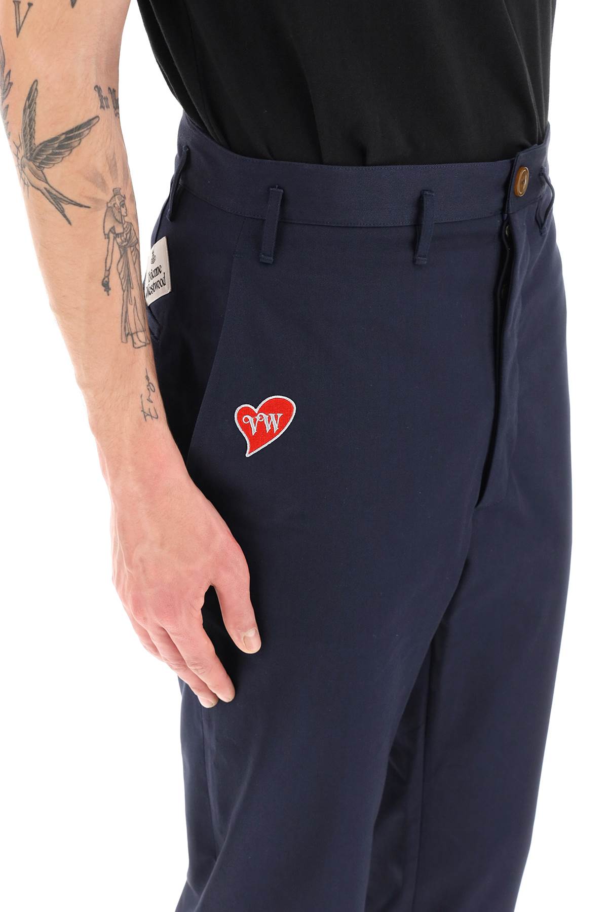 Vivienne Westwood Vivienne westwood cropped cruise pants featuring embroidered heart-shaped logo