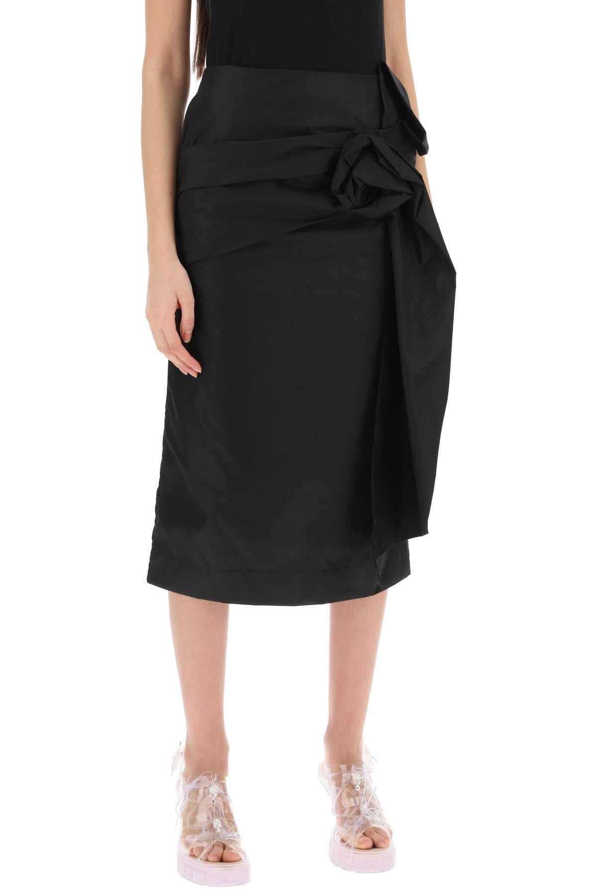 Simone Rocha Simone rocha pencil skirt with floral applique