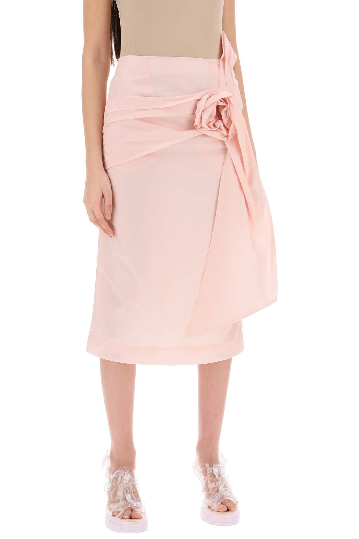 Simone Rocha Simone rocha pencil skirt with floral applique