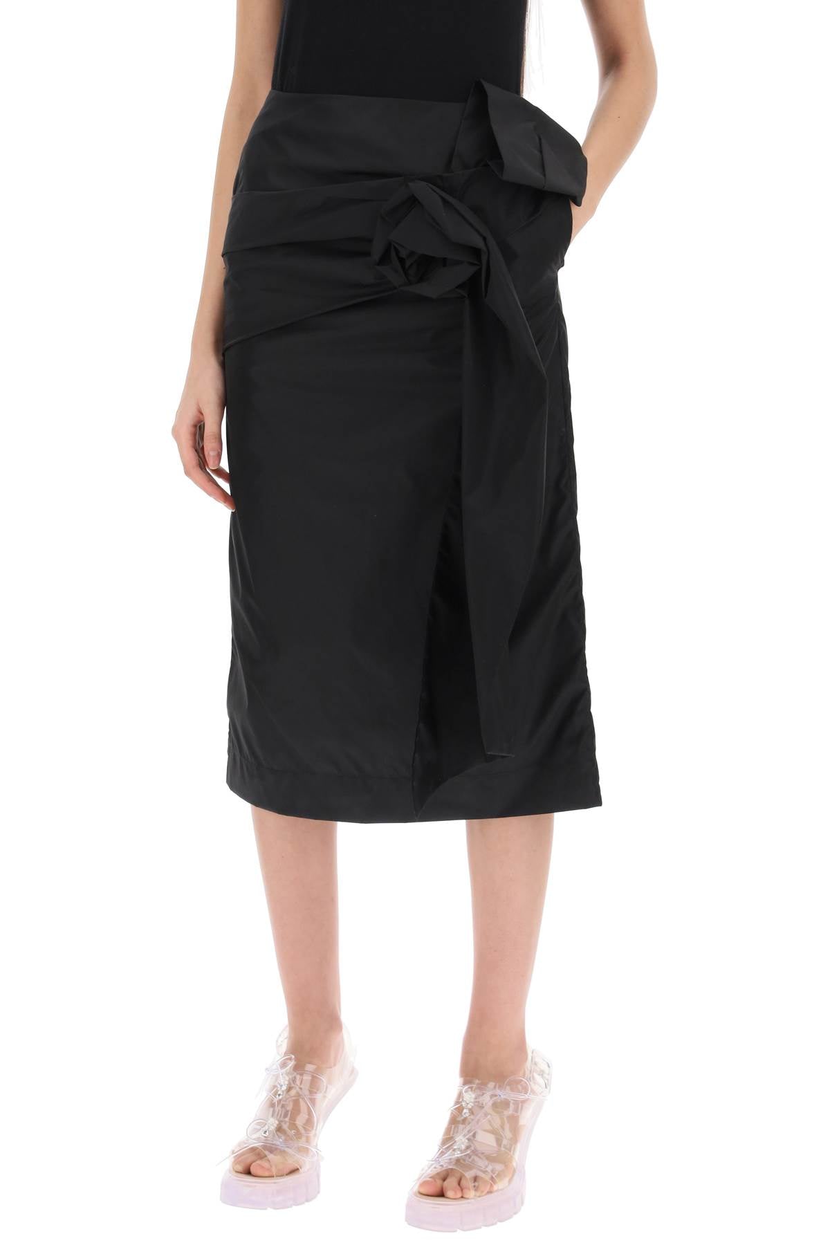 Simone Rocha Simone rocha pencil skirt with floral applique