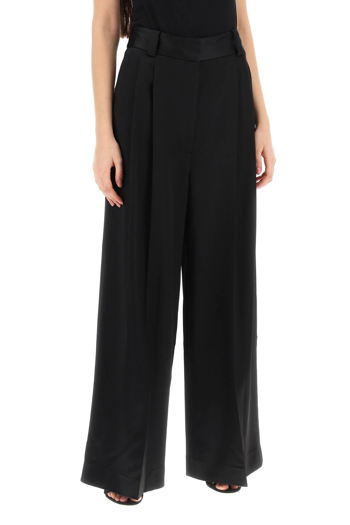 Khaite Khaite simone loose pants in satin