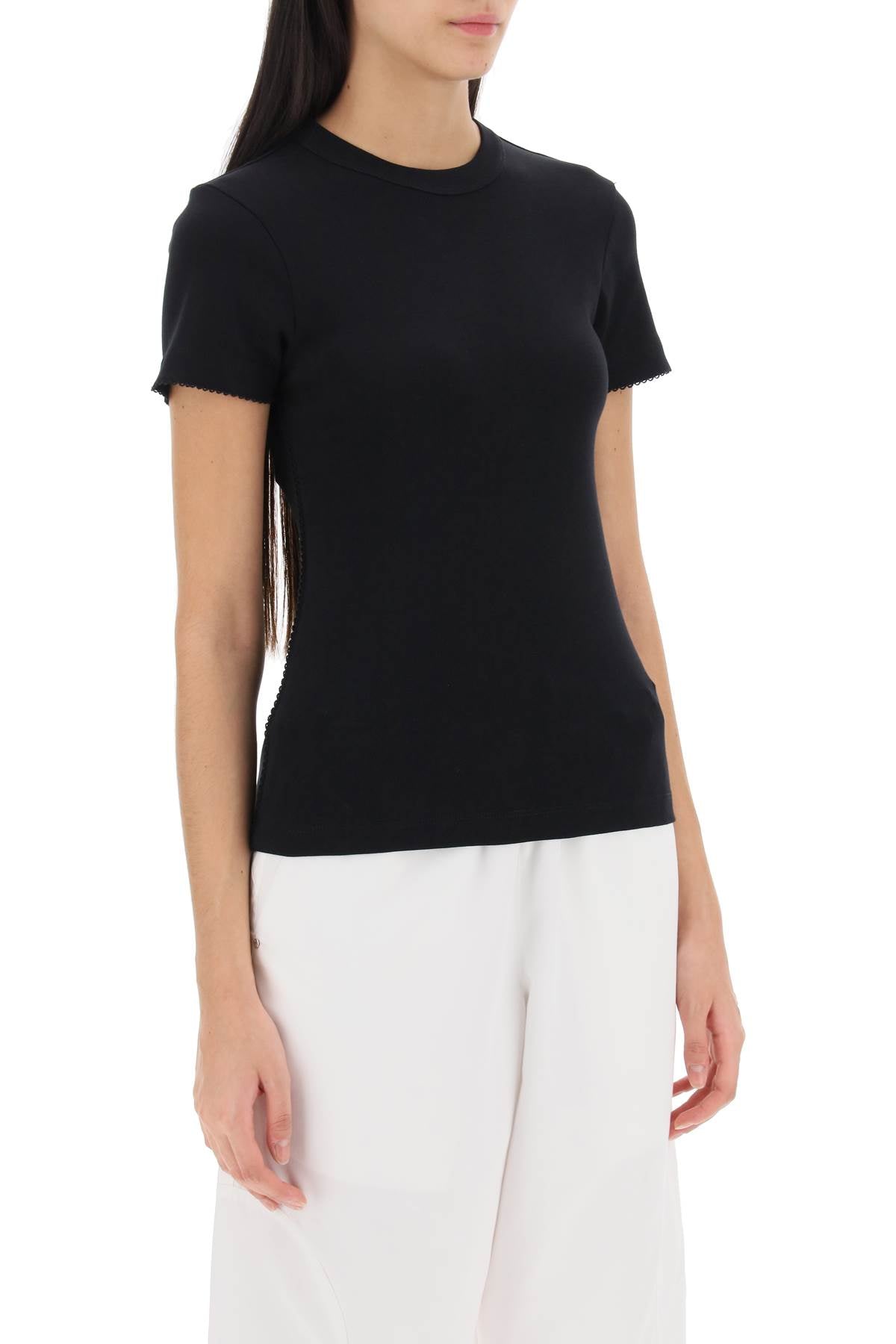 Saks Potts Saks potts uma t-shirt with picot details