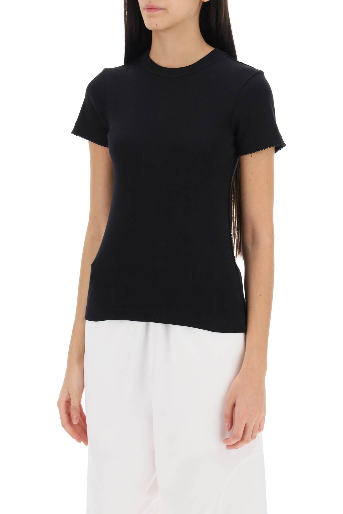 Saks Potts Saks potts uma t-shirt with picot details