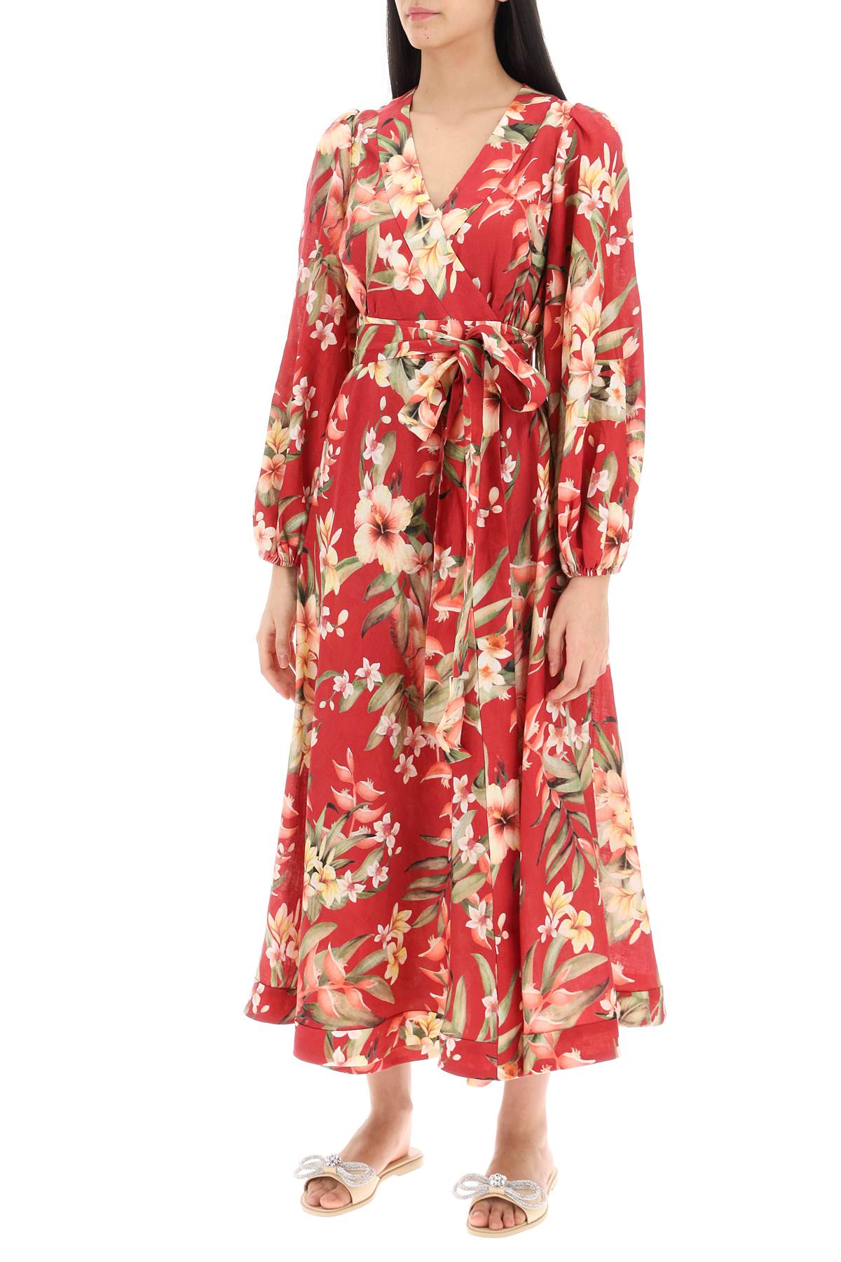 Zimmermann Zimmermann lexi wrap dress with floral pattern