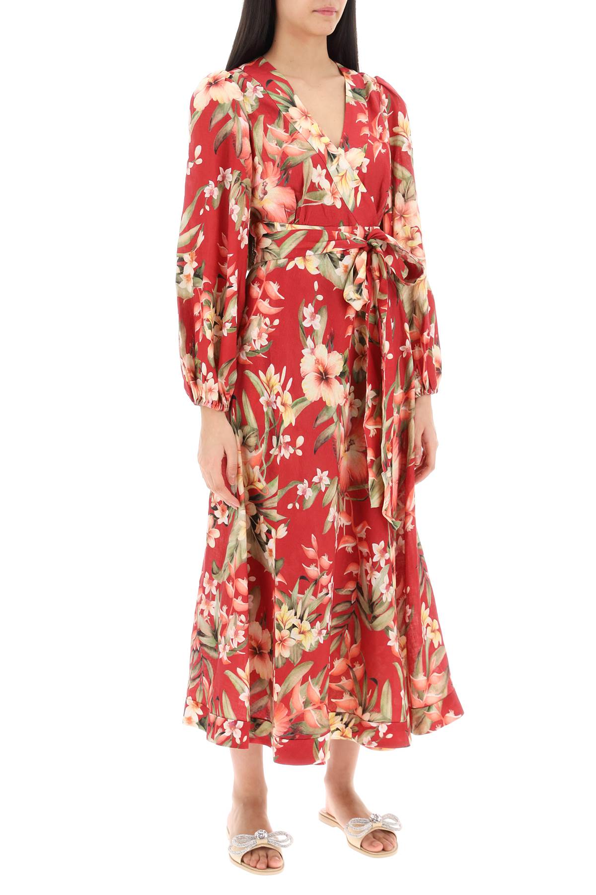 Zimmermann Zimmermann lexi wrap dress with floral pattern