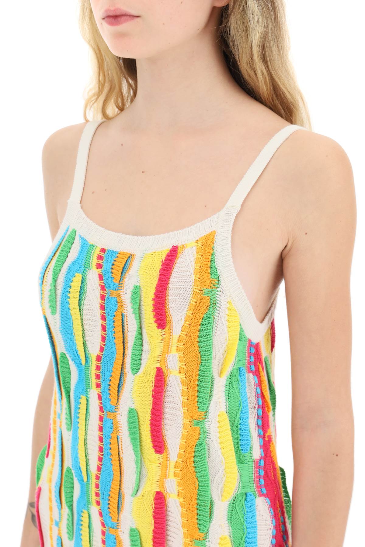 MSGM Msgm multicolor knit mini dress