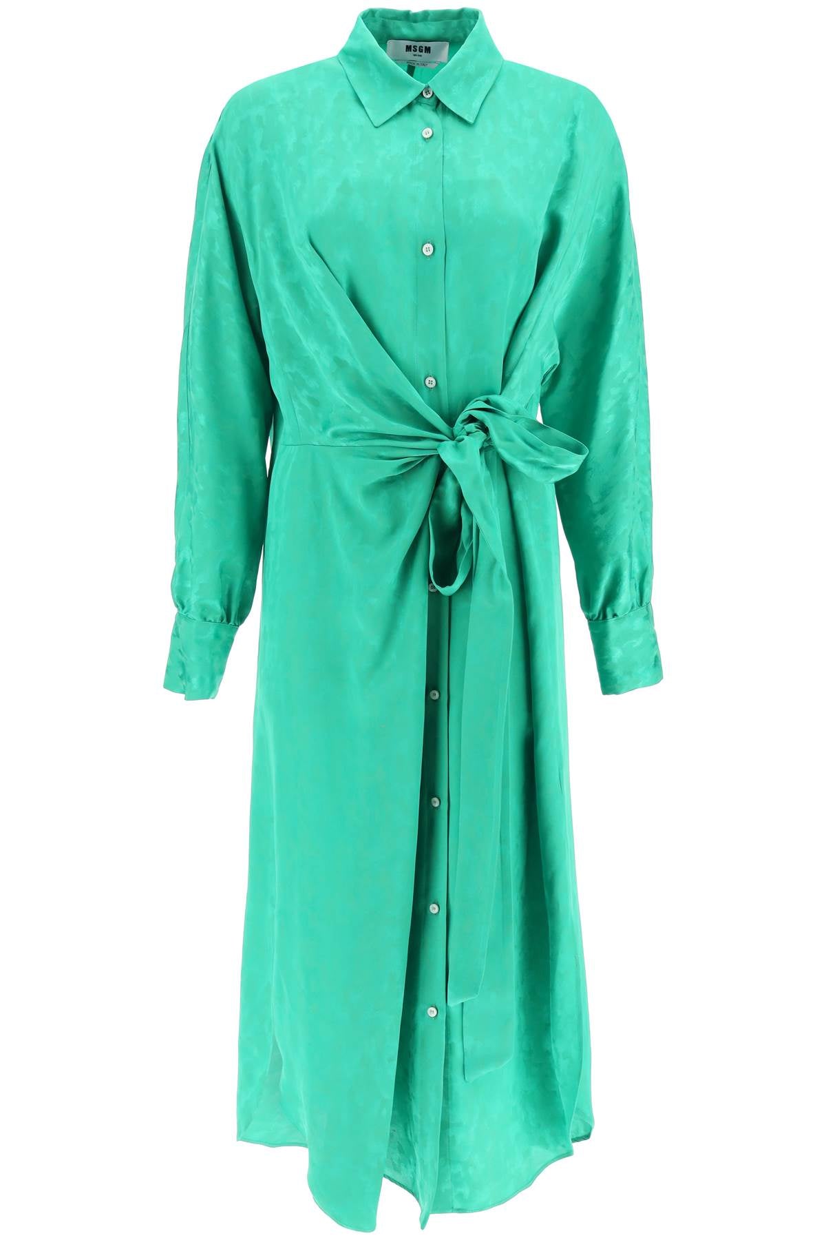 MSGM Msgm jacquard satin shirt dress