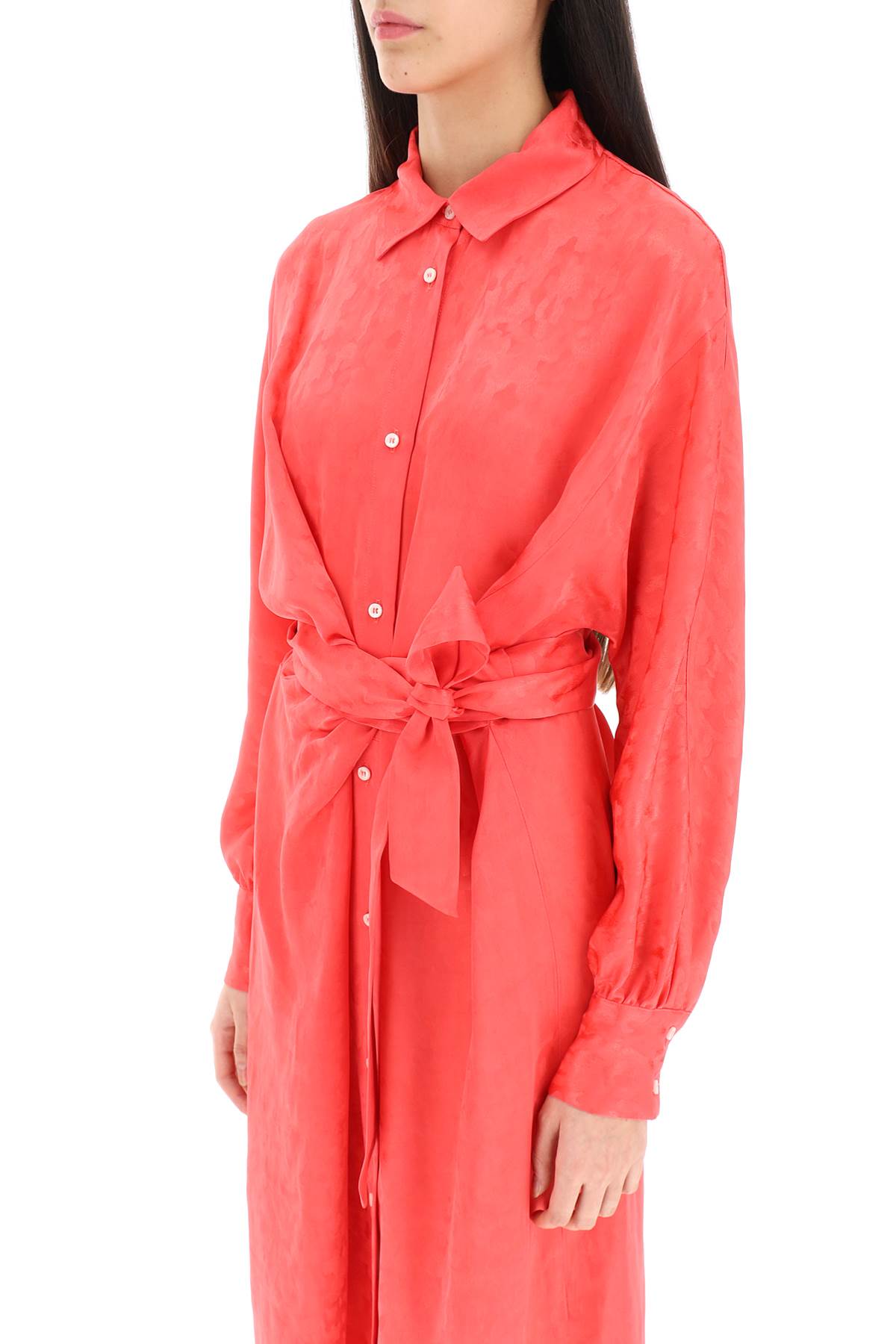 MSGM Msgm jacquard satin shirt dress