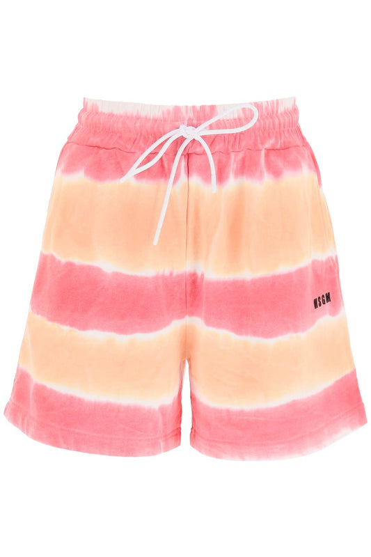 MSGM Msgm tie-dye jersey shorts