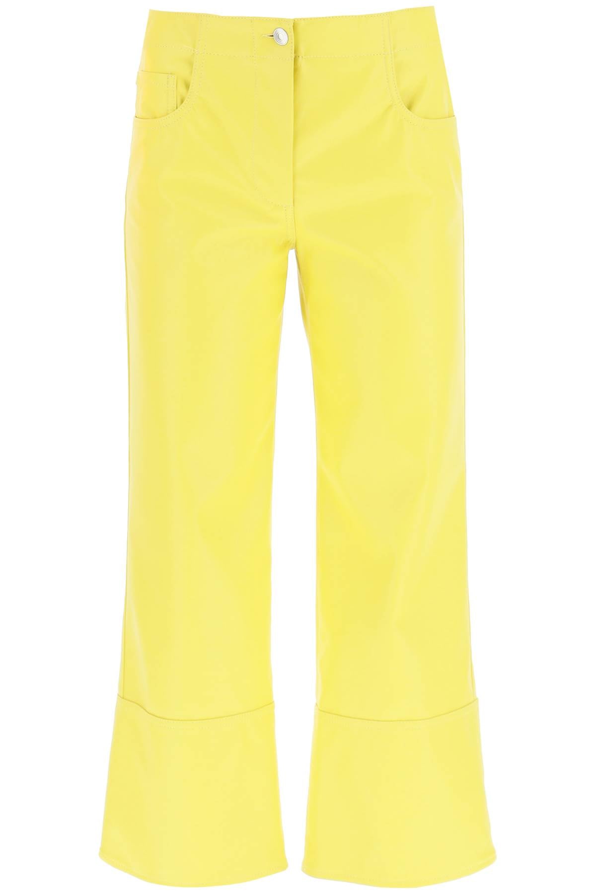 MSGM Msgm faux-nappa bootcut pants