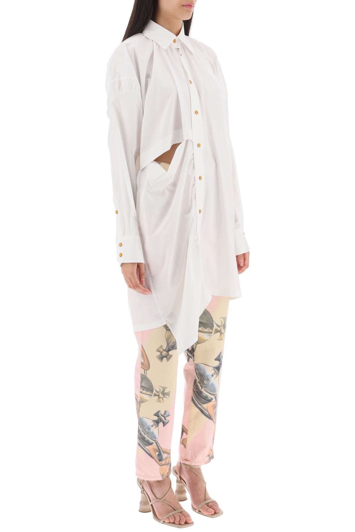 Vivienne Westwood Vivienne westwood gibbon asymmetric shirt dress with cut-outs