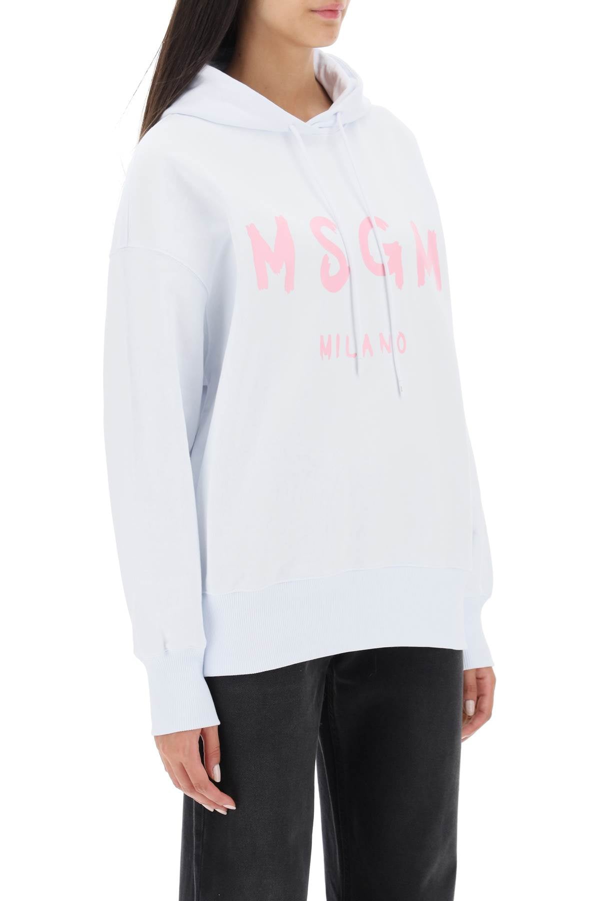 MSGM Msgm brushed logo hoodie