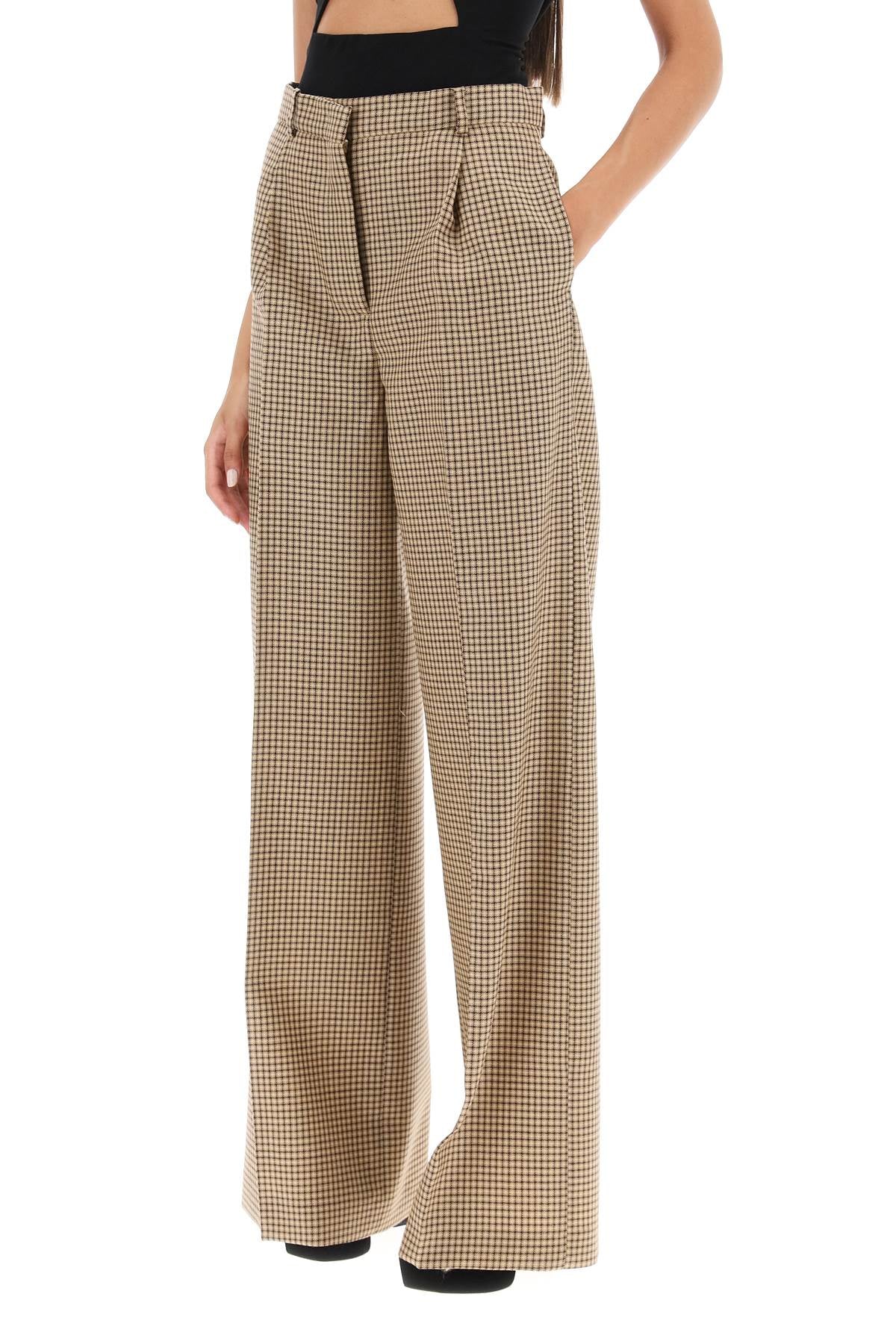 MSGM Msgm wide leg pants with check motif