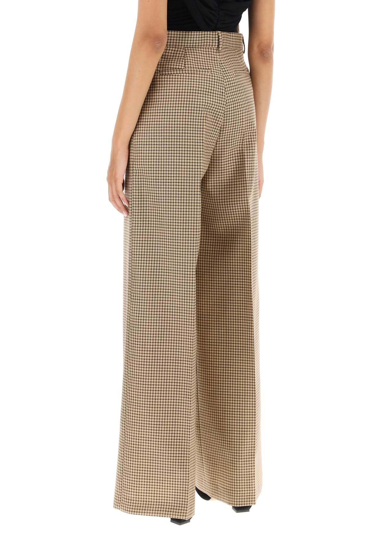 MSGM Msgm wide leg pants with check motif