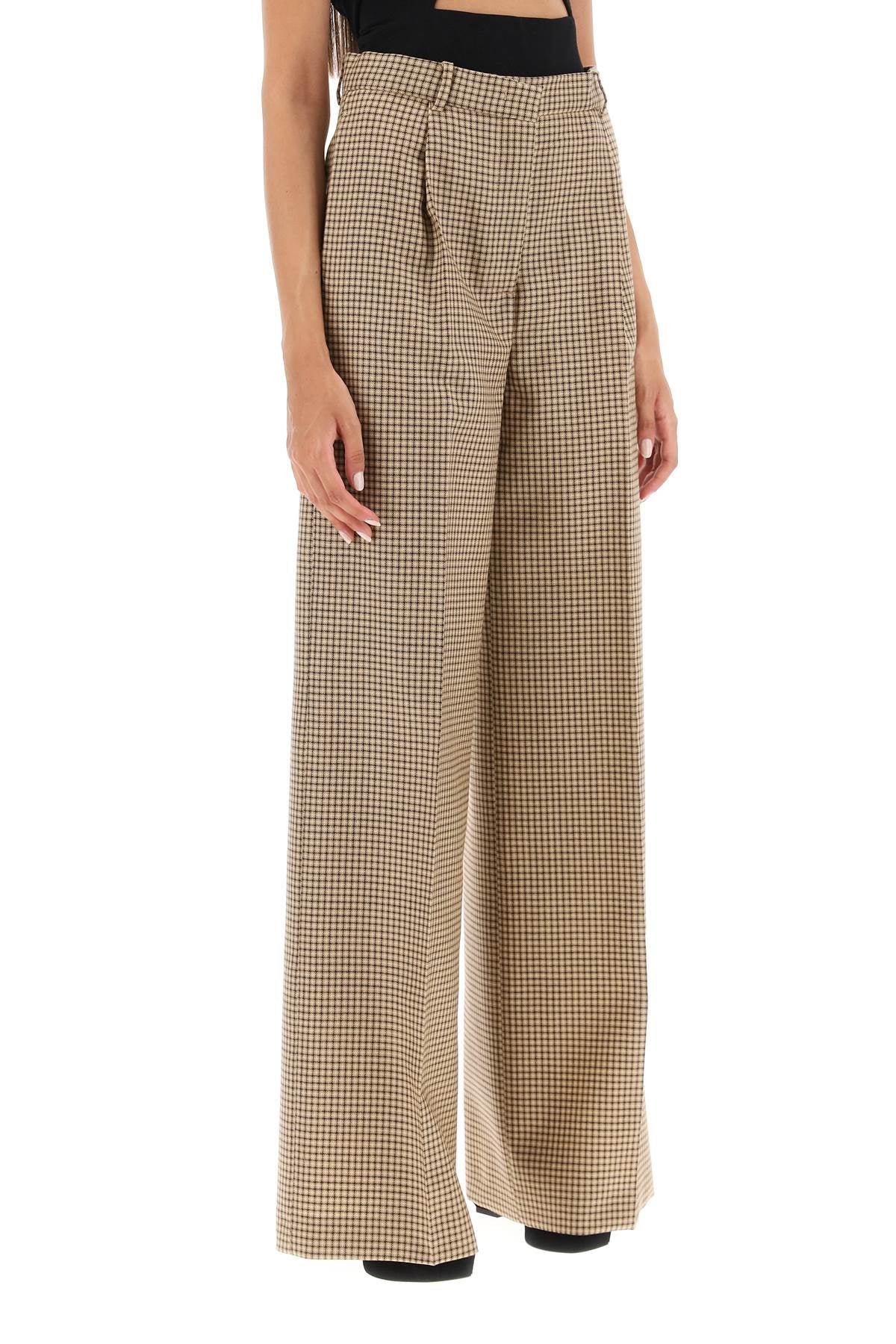 MSGM Msgm wide leg pants with check motif