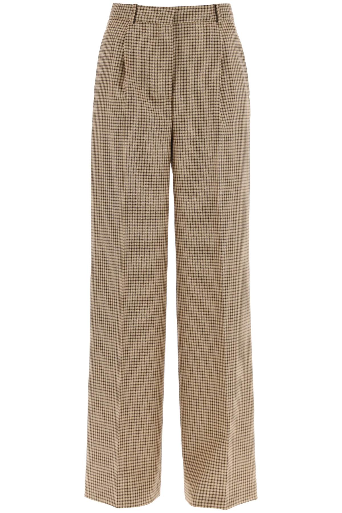 MSGM Msgm wide leg pants with check motif