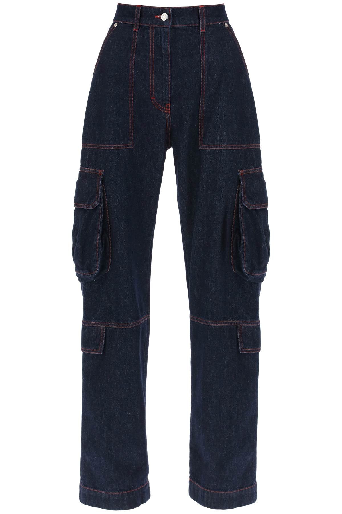 MSGM Msgm cargo jeans with flared cut