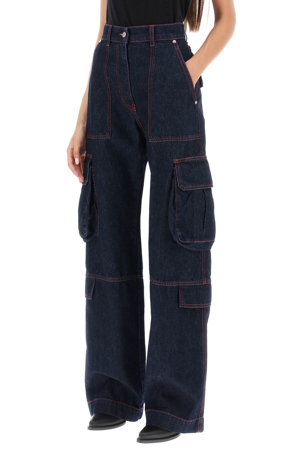 MSGM Msgm cargo jeans with flared cut