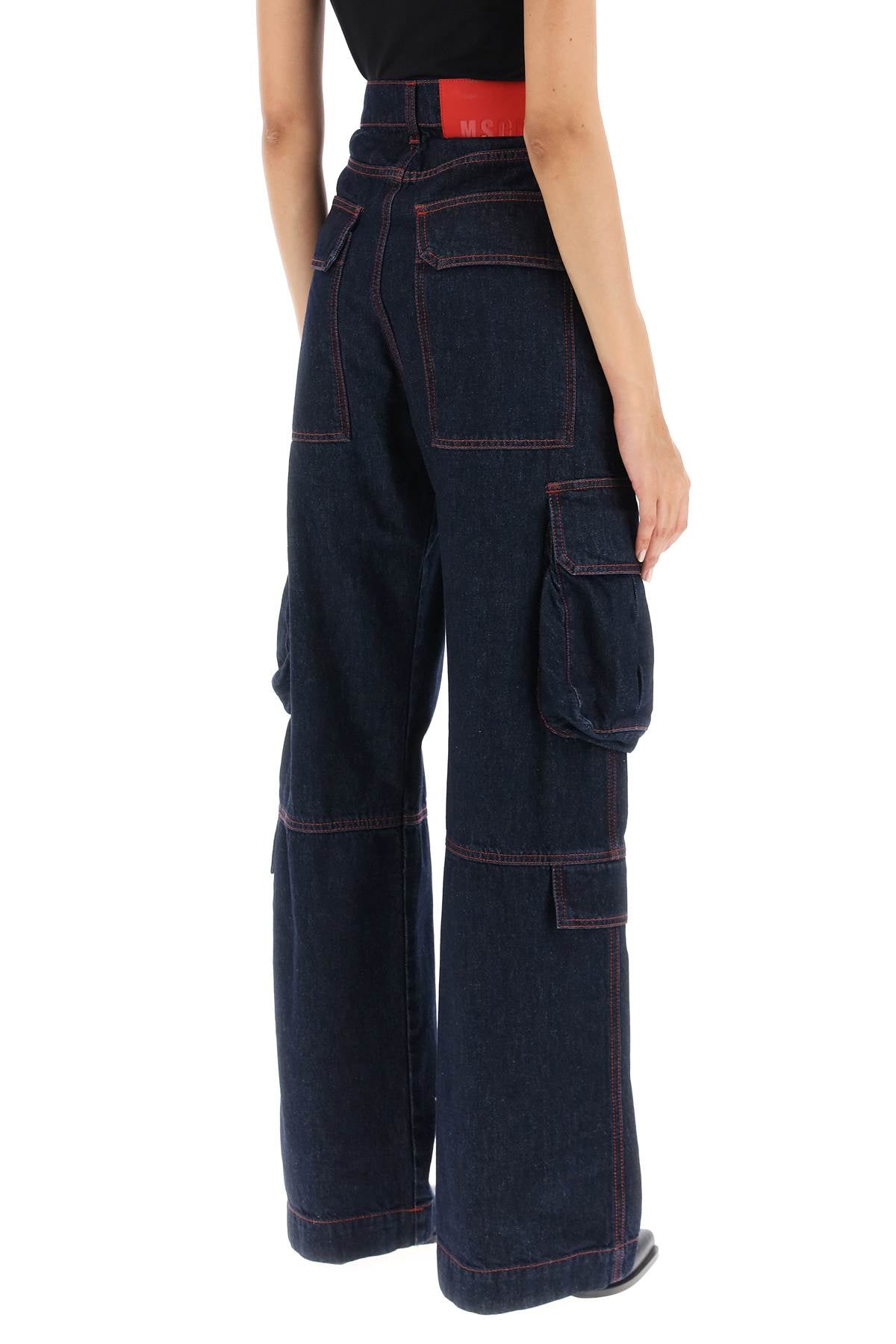 MSGM Msgm cargo jeans with flared cut