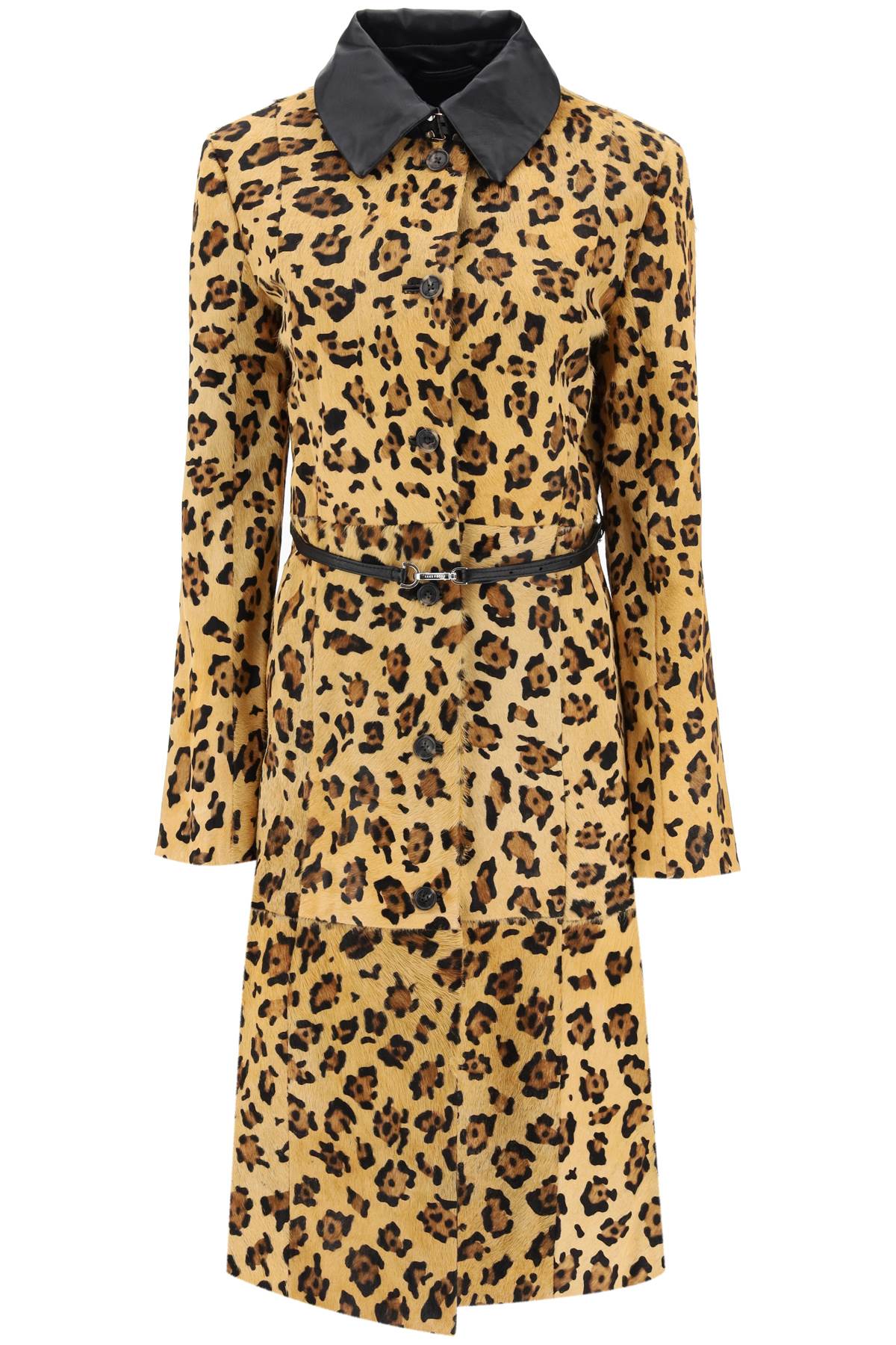 Saks Potts Saks potts 'ginger' leopard motif ponyskin coat