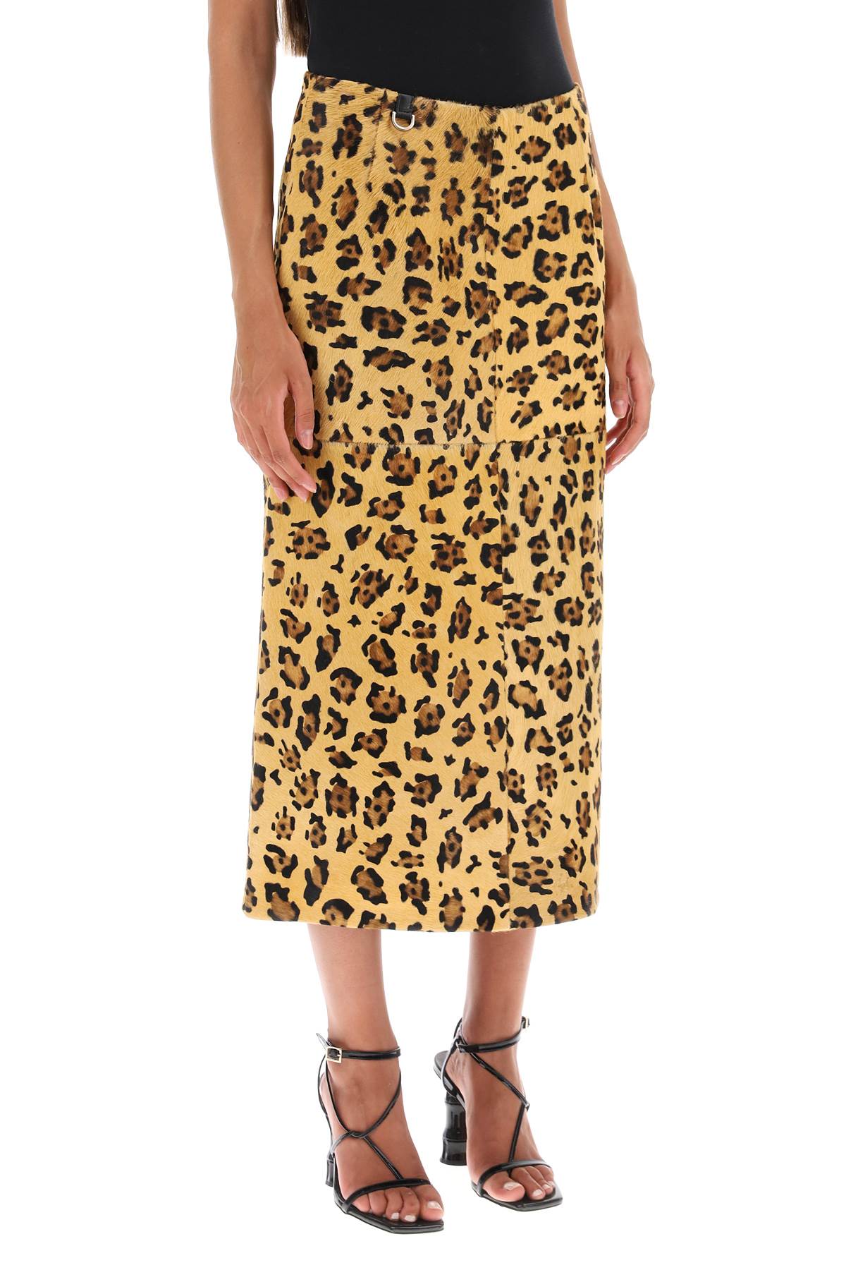 Saks Potts Saks potts 'carolyn' midi skirt in leopard ponyskin