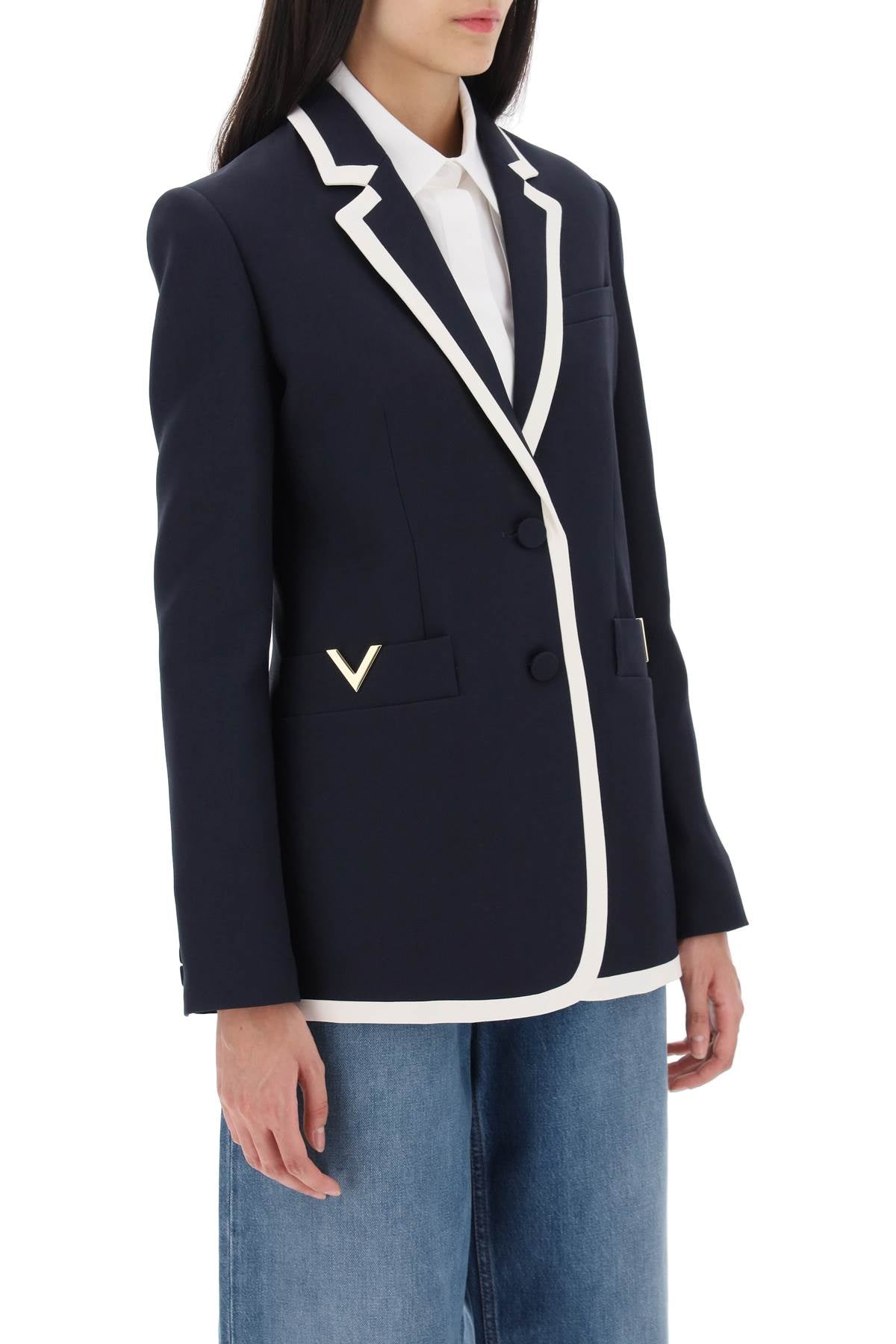 Valentino GARAVANI Valentino garavani v gold crepe couture blazer