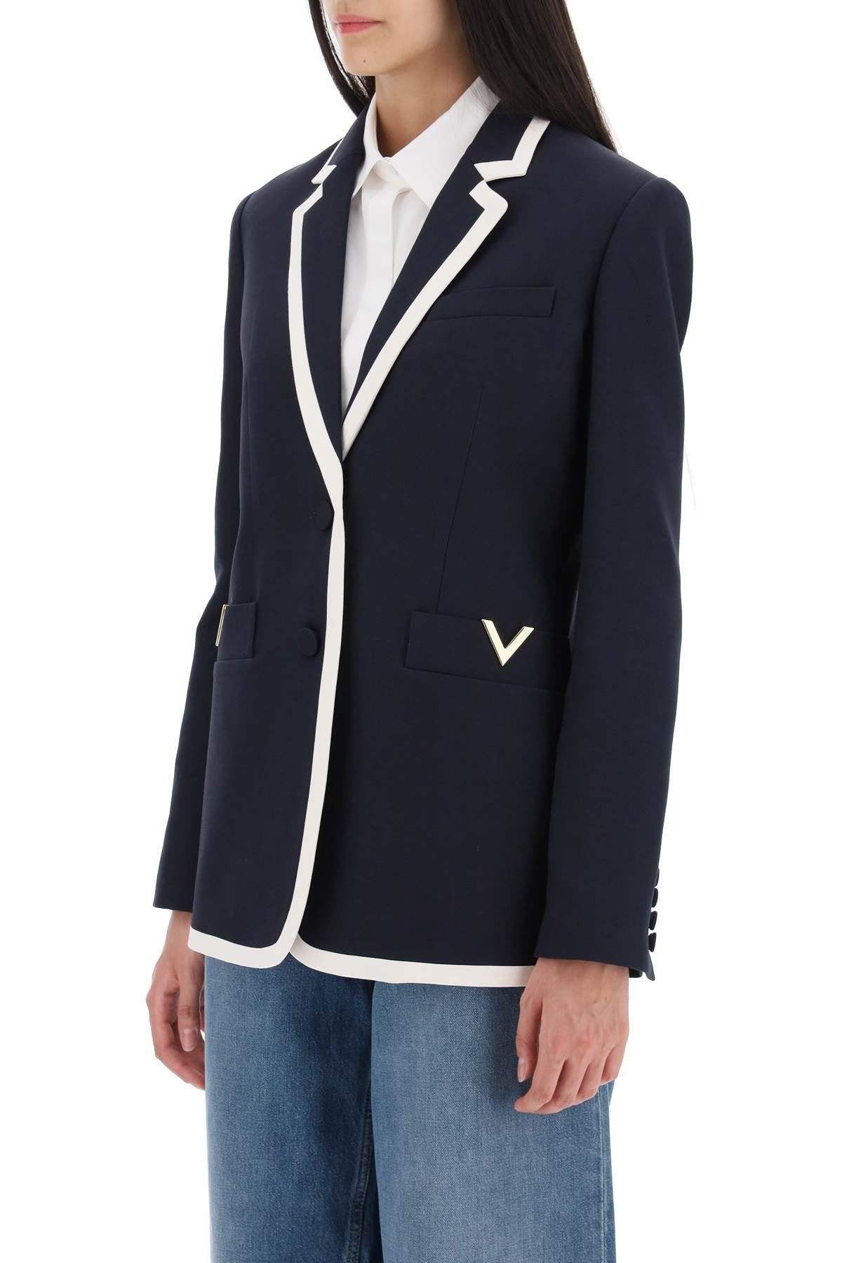 Valentino GARAVANI Valentino garavani v gold crepe couture blazer